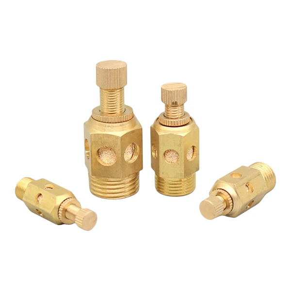 Silenciador neumático 1/4" con regulación